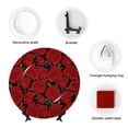thumbnail image 4 of Gaeub Rose Flowers Print Ceramic Plate,Dinner Plates,Bone China Decorative Plates with Display Stand,Art Ceramic Ornaments for Wall Hanging Decoration-6in, 4 of 6