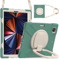 thumbnail image 1 of Funda con soporte de anillo ajustable para iPad de 9,7 pulgadas (2018) con correa para el hombro, gran soporte de anillo ajustable, protección contra golpes., 1 of 5