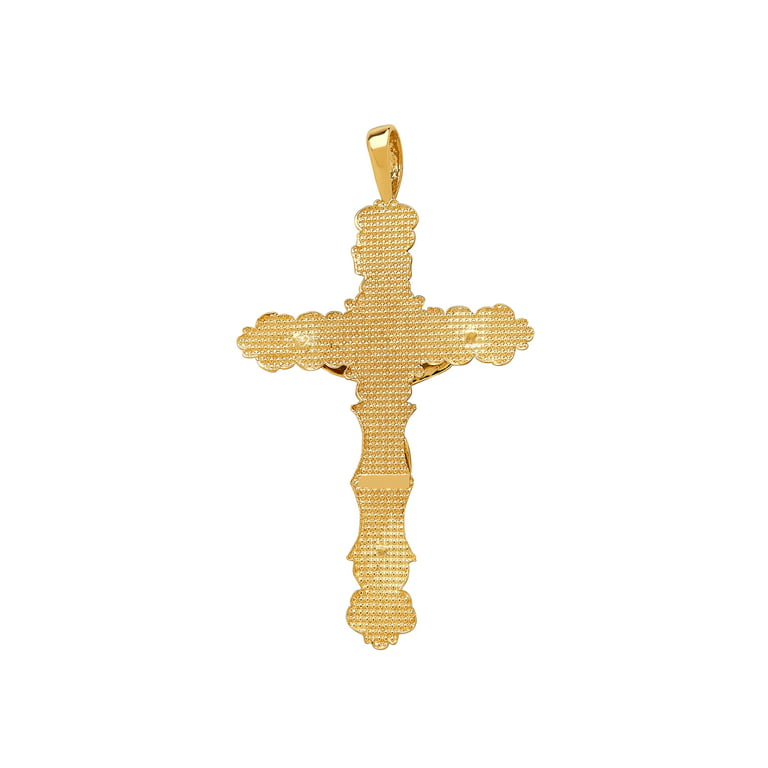 Brilliance Fine Jewelry 10K Yellow Gold Polished Crucifix Cross Charm