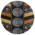 thumbnail image 3 of African Mud Cloth Artistry Art Round Carpet Circle Rug Outdoor Patio Area Rug Washable Large Area Rugs Hallway Room Decor Fitness Mats, 3 of 8
