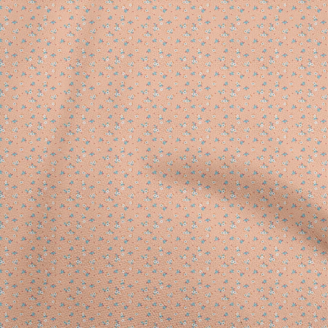 oneOone Polyester Spandex Peach Fabric Floral Sewing Craft Projects Fabric Prints By Yard 56 Inch Wide