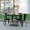 Black Top/Black Frame, variant on Emma + Oliver Indoor/Outdoor Dining Table with Umbrella Hole, 36" Square All Weather Black Poly Resin Top and Black Steel Base