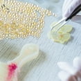 thumbnail image 6 of Uxcell Iridescent Glass Tiny Bubble Beads, 0.4-3mm 20g No Hole Micro Mini Round Golden Yellow Water Droplets Beads, 2-Pieces, 6 of 6