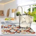 thumbnail image 5 of Cute Hamsters Strawberry Daisy Drying Mat for Kitchen Counter 18x24 In Absorbent Microfiber Reversible Mats Dish Drainer Protector Rack Pad for Coffee Bar Table, 5 of 8