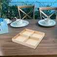 thumbnail image 6 of Norbi Ornaments Wood Tray 4 Grids Wooden Storage Organizer Box Small Wood Drawer Organizer Boxes Jewelry Tray, Display Trays for Christmas Decorations Handmade Wood Chips DIY Accessories, 6 of 7