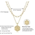 thumbnail image 2 of MISS RIGHT Dainty Layered Initial Necklaces for Women Trendy, 14K Gold Plated Paperclip Chain Necklace Cute Hexagon Letter Pendant Initial Choker Necklace Gold Layered Necklaces for Women, 2 of 5