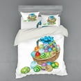 thumbnail image 2 of Ambesonne Easter Bedding Set 3 Pcs, Basket of Colorful Eggs, Twin, Multicolor, 2 of 3