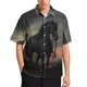 thumbnail image 3 of Camisas con estampado digital de animales y caballos para hombre, camisas hawaianas holgadas informales de manga corta para playa, blusas de gran tamaño para hombre, 3 of 5
