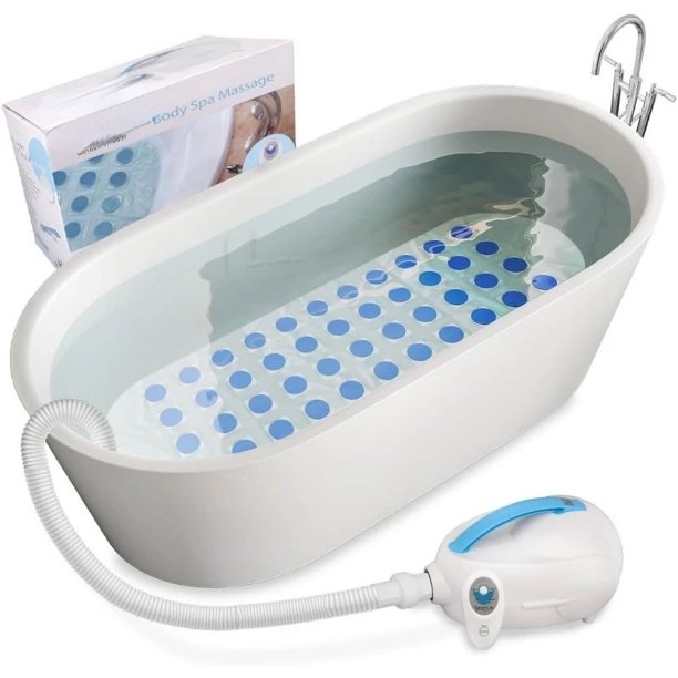 Esterilla de masaje con burbujas eléctrica: spa de masaje impermeable, máquina de masaje térmico para baño de burbujas de cuerpo completo