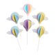 thumbnail image 2 of Cupcake Picks 6Pcs Assorted Color Festive Versatility Hot Air Balloon Cake Decoration, 2 of 4