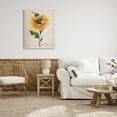 thumbnail image 2 of Stupell Industries Single Sunflower Blossom Genus Name Study Page Graphic Art Gallery Wrapped Canvas Print Wall Art, Design by Elizabeth Medley, 2 of 7