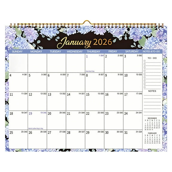 Chanana 2026 Calendar - 2026 Wall Calendar, Jan 2026 - Dec 2026, 14.7" x 11.3", 12 Months Wall Calendar 2026 with Premium Paper, Strong Twin-Wire Binding, Perfect for Organizing & Planning