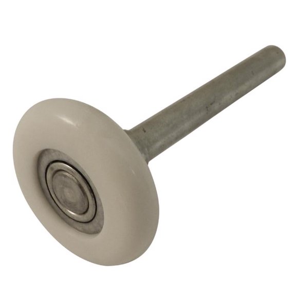 Rodillo para puerta de garaje Richelieu Deluxe, 4,6 cm de ancho, acero gris
