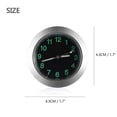 thumbnail image 2 of Kenally Reloj de ventilación de coche resistente al desgaste reloj de salpicadero de coche portátil impermeable reloj de automóvil Noctilucous Auto Automoción decorativa y accesorios Plata Kenally VI008771-02, 2 of 6