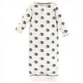 thumbnail image 4 of Touched by Nature Baby Boy Organic Cotton Henley Long-Sleeve Gowns 3pk, Hedgehog, 0-6 Months, 4 of 4