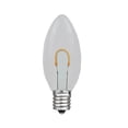 thumbnail image 3 of Novelty Lights 25 Pack C9 LED Plastic Flex Filament Outdoor Christmas Replacement Bulbs, Dimmable, Warm White, E17/C9 Base, 0.8 Watt, 3 of 7