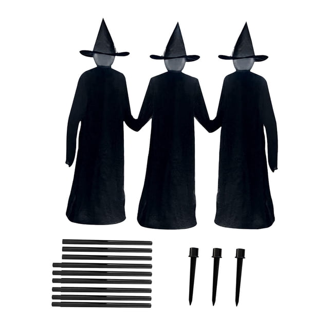 Brujas Iluminadas Decoraciones De Halloween Con Luces LED Patio Jardín 3 Brujas Sunnimix brujas de halloween SM SunniMix brujas de halloween