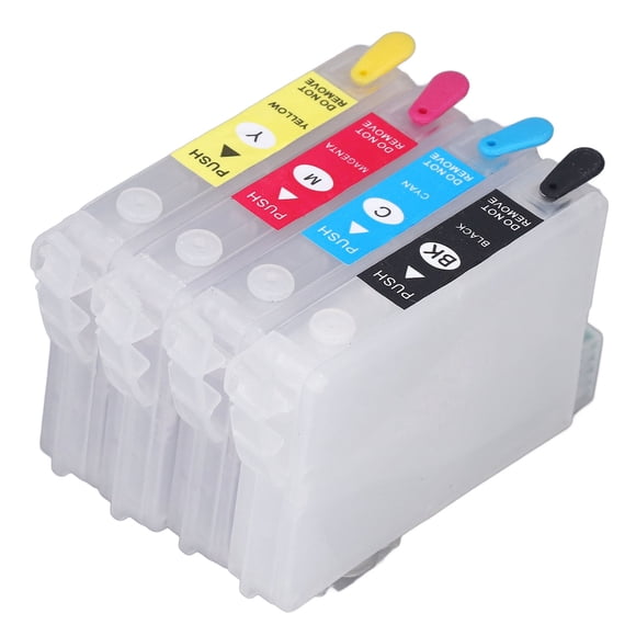 Inkjet Cartridge,4Pcs Ink Cartridge BK Ink Cartridge Reusable Printer Ink Cartridge Modern Innovation