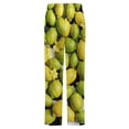 thumbnail image 6 of Lemons And Limes On Checkered Background Winter Female Pants Flannel High Waist Women Pants Lady Warm Straight Leg Plush Trousers, 6 of 7