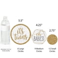 thumbnail image 3 of Big Dot of Happiness It's Twins - Gold Twins Baby Shower Giant Circle Confetti - Party Decorations - Large Confetti 27 Count, 3 of 7