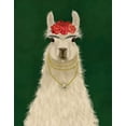 thumbnail image 2 of Fab Funky 15x18 White Modern Wood Framed Museum Art Print Titled - Llama F, 2 of 4
