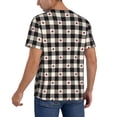 thumbnail image 2 of Lsque Black Plaid Heart Pattern Mens Polo Golf Shirts Funny Graphics Shorts Sleeve Button Shirts Baseball T-shirt-3X-Large, 2 of 7
