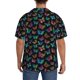 thumbnail image 3 of Balery Multicolored Butterflies Camisa Casual de Manga Corta con Botones para Hombre, Texturizada, Estilo Cubano, para Playa, Verano-3X-Large, 3 of 5