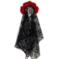 thumbnail image 3 of Vestido de Halloween de vampiro para niña, disfraz de novia fantasma gótica, disfraz de vampiro, princesa, reina, traje de carnaval, ropa negra y roja, 3 of 5