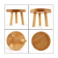 thumbnail image 3 of Wooden Plant Holder Stool Small Round Table for Potted Plant Fish Tank Indoor Plant Pot Display Stand 2Pcs, 3 of 6