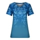 thumbnail image 4 of ICHUANYI Clearance Women's Summer V-Neck Printing Short Sleeve Lapel Shirt(Blue, XXL) ICHUANYI WER2023081110386, 4 of 6