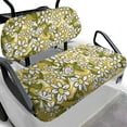 thumbnail image 2 of POLERO Yellow Daisy Floral Print Golf Cart Seat Protector Easy to Install Ezgo Txt Front and Back Seat Cushion Cover for Golf Cart Decorations All Seasons, 2 of 8