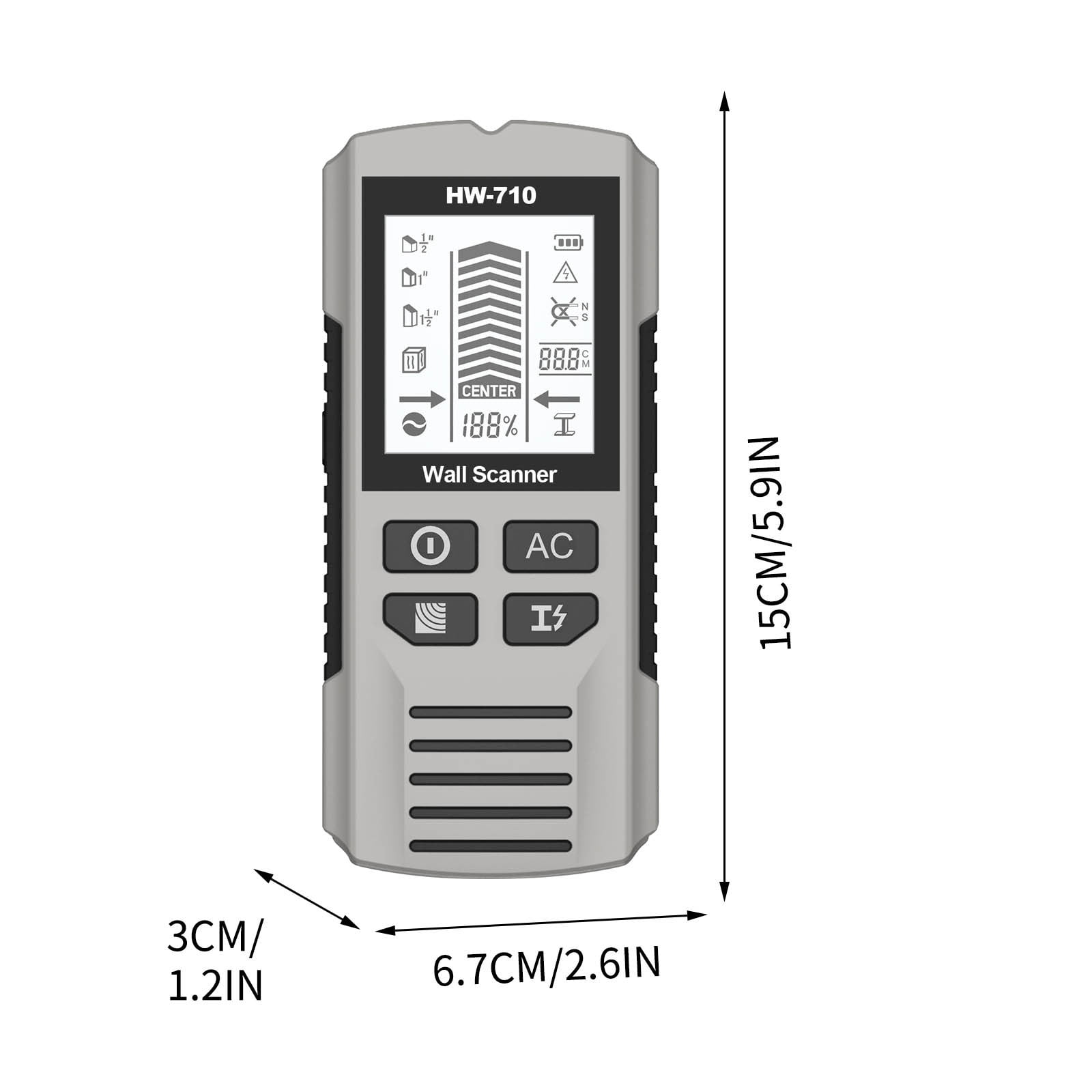 Qholemyo Multifunctional Metal Detector Wall Detector For Drilling Positioning Inside Wires Electronic Tool