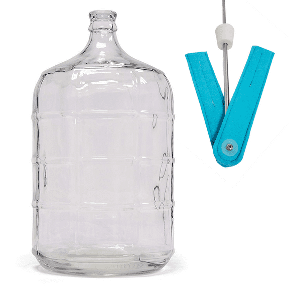 Home Brew Ohio 5 Gallon Glass Carboy and Carboy Cleaner Combination