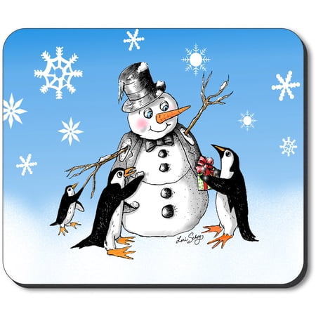 Art Plates Mouse Pad - Penguin s & Snowman price history on PriceWatchPro