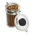 thumbnail image 7 of 69Bourbons Acrylic Cigar Humidor Jar - Clear Cylinder Tobacco Holder with Spanish Cedar Interior Bottom Lining, Round Humidifier, Rubber Gasket & Clasp for Airtight Seal - Holds 20 Cigars (1 Pack), 7 of 7