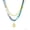 Blue-gray, variant on Layered Beaded Necklace for Women Colorful Trendy Snake Chain Circle Pendant Choker Gold Chain Adjustable Length Bohemian Rainbow Stackable Necklaces Jewelry Gift