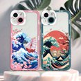 thumbnail image 2 of Funda de teléfono Sea Wave para iPhone 16 15 14 13 12 11 Plus Pro Max Mini XS X XR funda de silicona suave, 2 of 5