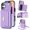 Purple, variant on Decase for iPhone 16 Plus 6.7" - Organ Leather Case Wallet Case Card Slot Shockproof Kickstand Metal Closure Cash Pocket Flip Leather Case for iPhone 16 Plus 6.7",Orange