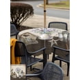 thumbnail image 5 of Outdoor Tablecloths with Umbrella Hole & Zipper, Vintage Flowers 60x60 Inch Square Tablecloths, Birds Retro Art Elegant Farmhouse Waterproof Table Cloth, Patio/Pool/Picnic Table Covers, 5 of 8