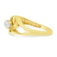thumbnail image 4 of 10k Yellow Gold Freshwater Cultured Pearl And Diamond Heart Ring, 4 of 6