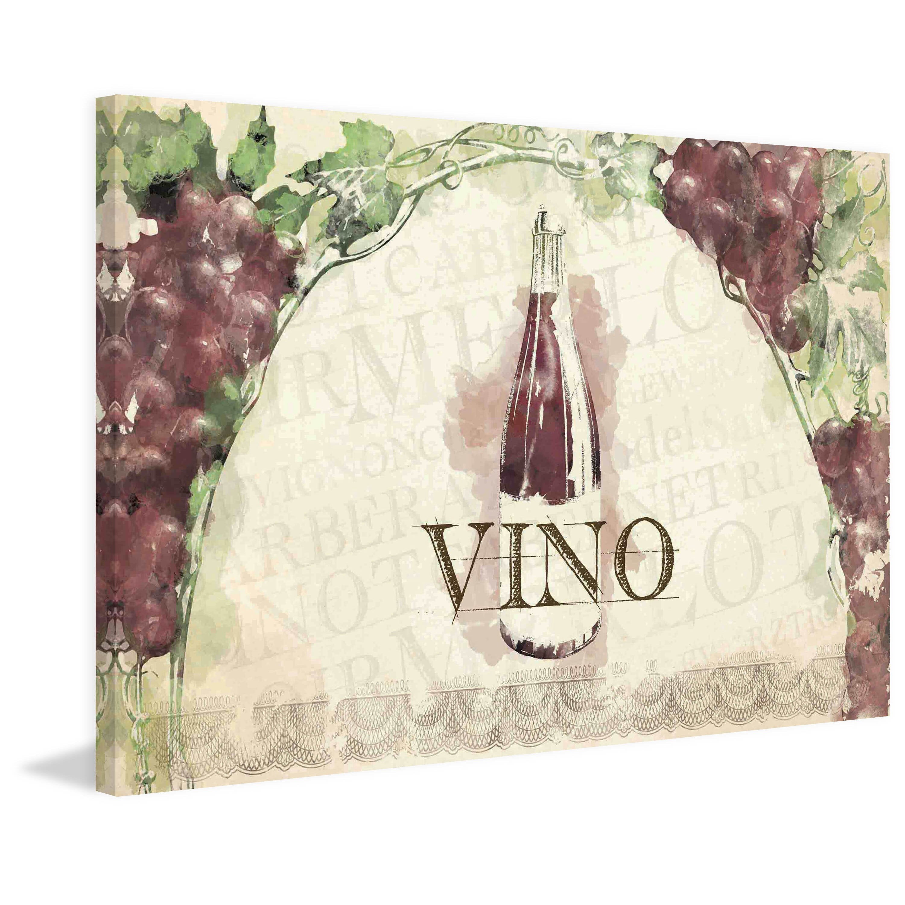 "Wine" Painting Print on Wrapped Canvas