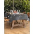 thumbnail image 3 of Outdoor Tablecloth with Umbrella Hole for Patio/Picnic/Party/Camping, Daisy Butterfly Waterproof Table Cloth Rectangle Table Cover Washable, Spring Floral Butterflies Grey Modern Art (60"x 84"), 3 of 8