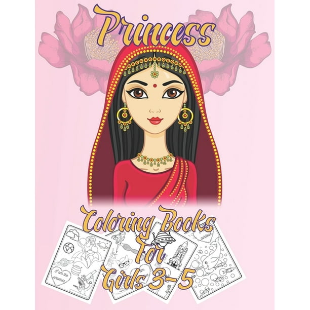 Download Princess Coloring Books For Girls 3 5 Coloring Books 8 5 X11 Coloring Books For 5 Year Old Girls Confident Coloring Book For Girls Paperback Walmart Com Walmart Com