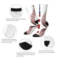 thumbnail image 4 of Women'S Novelty Funny Crew Socks Men'S Baseball Lace Flag Design Socks, 4 of 7