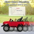 thumbnail image 6 of Gymax 2 Seater Ride On Truck Car 12V Licensed Toyota FJ40 RC w/ Laser Light & Music Red, 6 of 10