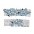 thumbnail image 2 of 1 par de liguero de encaje azul cielo elástico romántico agradable a la piel liguero de boda nupcial para mujeres niñas fiesta azul cielo (circunferencia del muslo de 15,7 a 21,7 pulgadas), 2 of 12