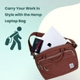 thumbnail image 6 of Eco Laptop Side Bag, Sustainable Laptop Bag Hemp Laptop Bag Unisex Laptop Bag (Brown), 6 of 6