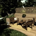 thumbnail image 2 of Highwood 4pc Weatherly Conversation Set - 4ft Bench, Two Garden Chairs and Conversation Table, Outdoor, Eco-friendly, Synthetic Wood, 2 of 8