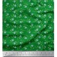 thumbnail image 1 of Soimoi Green Cotton Poplin Fabric Dot & Freesia Floral Fabric Prints By Yard 42 Inch Wide, 1 of 3