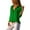 Green, variant on Womens Plus Size Solid Top and Blouse Lapel V Neck 3/4 Sleeve Shirts Elegant Casual Loose Tunic Tees Blue XXXXXXL
